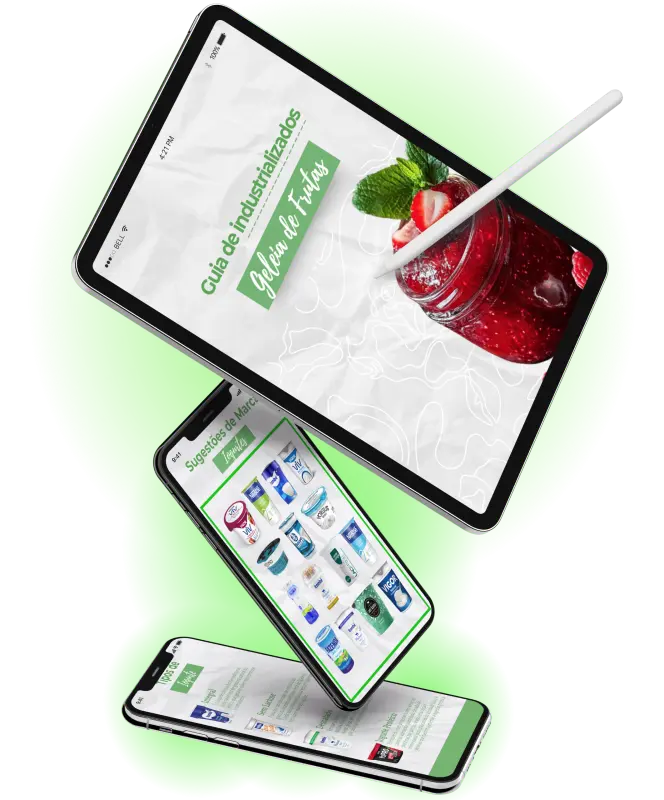 Materiais Nutri Prime em tablets e notebooks